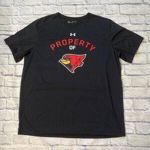 Under Armour Loose Fit Black Short Sleeve Tee Shirt Cardinals Logo Men’s XXL